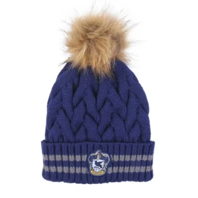 Abbildung von Harry Potter Pom Strickmütze Ravenclaw blau