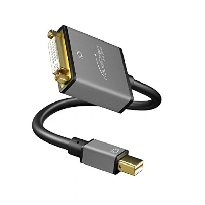 Abbildung von KabelDirekt Mini DisplayPort (Mini DP) auf DVI Adapter 0,15m (maximale Auflösung 4K/30Hz, 24k vergoldete Kontakte, für PC, iMAC, MacBook Pro, Air, Space Grey) PRO Series