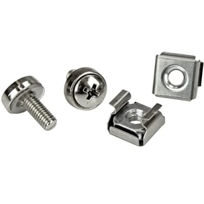 Abbildung von StarTech.com M5 Rack Schrauben und Käfigmuttern 20 Pack M6 Muttern Server Schrank Montageschrauben 12mm