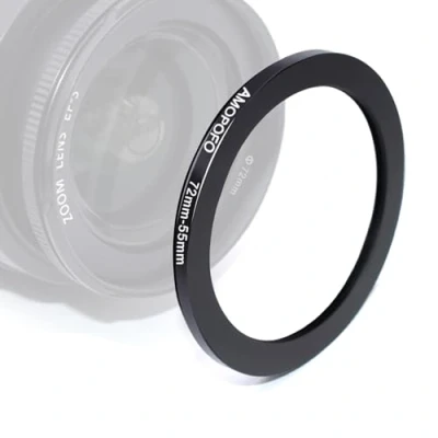 Abbildung von 72mm 55mm Step down Ringe Filteradapter Ring,72mm bis Filter Adapterring von Kamera Objektiv mit Filtergewinde auf Ring