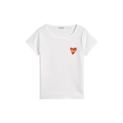 Abbildung von Marc O&#039;Polo Regular Tshirt print, Damen, Größe: Small, White
