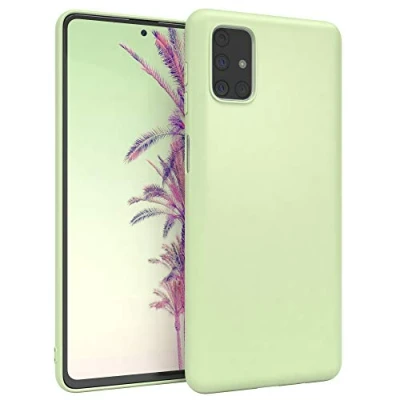Abbildung von EAZY CASE Handyhülle Silikon mit Kameraschutz kompatibel Samsung Galaxy M51 in Pastell Grün, Ultra dünn, Slimcover, Silikonhülle, Hülle, Softcase, Backcover