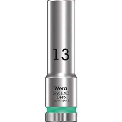 Abbildung von Wera 05004553001 8790 HMC Deep Steckschlüsseleinsatz 1/2&quot;, Türkis, 13.0 mm