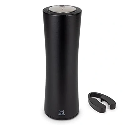 Abbildung von Peugeot elektrischer Korkenzieher Elis Reverse 21 cm, Schwarz I Wiederaufladbarer, Weinkorkenzieher aus PEFC Buchenholz Weinöffner Set mit Kapselschneider &amp; Ladekabel Weinzubehör