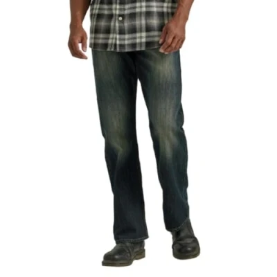Abbildung von Wrangler Authentics Herren Relaxed Fit Boot Cut / De Corte Holgado Jeans, Blau Schwarz Stretch, 40W 30L EU