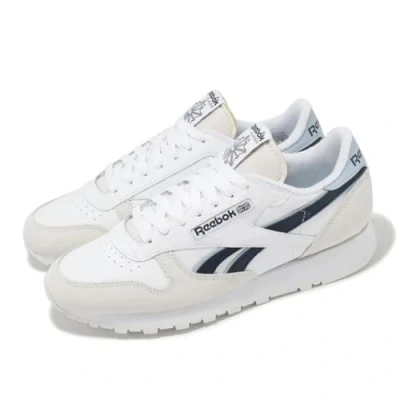 Abbildung von Reebok Classic Leather Sneaker low, Größe: 35, Cloud white pure grey pale blue Veloursleder