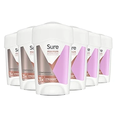 Abbildung von Sure Women Deo Creme Confidence für Damen, maximaler Schutz, Anti Transpirant, 45 ml, 6er pack