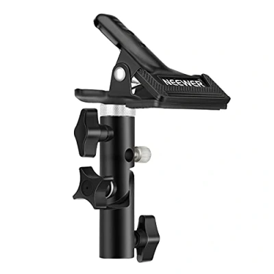 Abbildung von NEEWER 2 Stück Fotostudio Hochleistungs Metallklemmhalter mit 5/8 &quot;Lampenstativ Befestigung für Reflektor