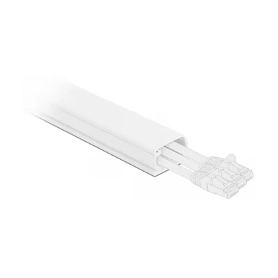 Abbildung von Delock Kabelkanal mit Deckel selbstklebend 26 x 13 mm Länge 1 m weiß