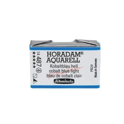 Abbildung von Schmincke HORADAM® AQUARELL feinste Künstler Aquarellfarben, 487 Kobaltblau hell, 14 043, 1/1 Näpfchen