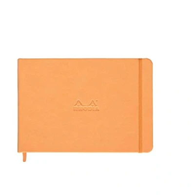 Abbildung von Rhodia 118178C quer Webnotebook (elfenbein, Gummizug, DIN A5, 14,8 x 21 cm, liniert mit Rand, 90 g, 96 Blatt) 1 Stück orange