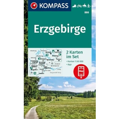 Abbildung von KOMPASS Wanderkarten Set 866 Erzgebirge (2 Karten) 1:50.000: inklusive Karte in der App offline nutzen, markierte Wanderwege, Fahrradfahren