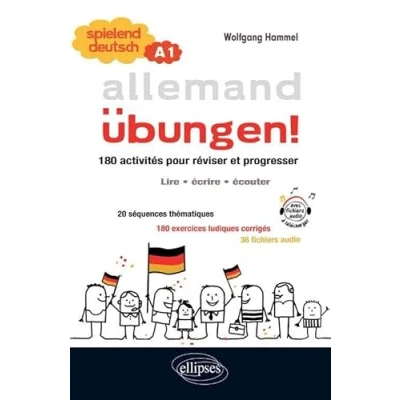 Abbildung von allemand Spielend Deutsch Übungen! 180 activités pour réviser et progresser en (lire, écrire, écouter) niveau A1 (avec fichiers audio)