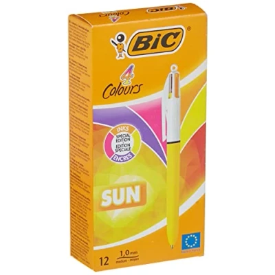Abbildung von Bic Sun Kugelschreiber, 4 Farben, 12 Stück