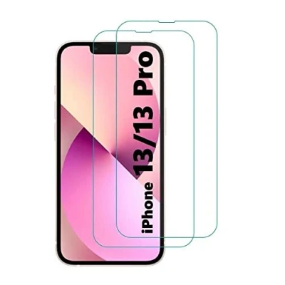 Abbildung von Cracksin Panzerfolie kompatibel mit iPhone 13 Pro [2 Stück] Displayschutzfolie,Schutzfolie [kein Glas] 9H Glas,100% Fingerabdrucksensor Nano Glas