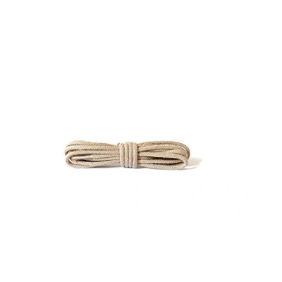 Abbildung von Kaps runde dünne Schnürsenkel, 2 mm breit, 100% Baumwolle, hochwertige Qualität für Freizeit und Modeschuhe 1x Paar (90 cm 5 to 6 Ösenpaare),Beige