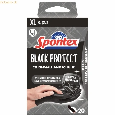 Abbildung von Tex Handschuh Black Protect 12969089 Gr. 9 schwarz 20 Stück