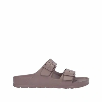Abbildung von Birkenstock Arizona Pantolette flach, Damen, Größe: 40, Taupe Schuhe