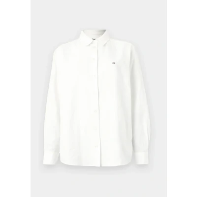 Abbildung von Tommy Jeans Damen Tjw RLX Linen Dw0dw20292 L/S Shirt, White (Ecru), M EU