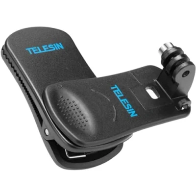 Abbildung von TELESIN Rucksack Schulter Clip Halterung für GoPro Hero 13/12/11/10/9/8/7/6/Mini, Insta360 X4 X3, ONE X2, DJI OSMO Action 4/3, mit 360 Drehbar, Schnellverschluss Klemmhalterung, Kamera Zubehör
