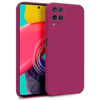 Abbildung von MyGadget Hülle für Samsung Galaxy M53 5G Zweilagige Handyhülle mit Kameraschutz Cover Innenfutter &amp; Silikon außen Wein Rot