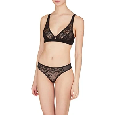 Abbildung von Emporio Armani Damen Women&#039;s Bridal Bralette Bra, Schwarz, S EU