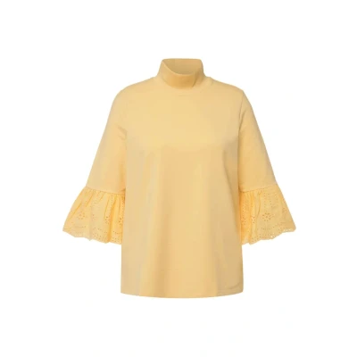 Abbildung von Ulla Popken Strickpullover, Damen, Größe: 42/44, Light yellow