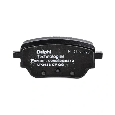 Abbildung von DELPHI LP3438 Bremsbelagsatz nicht für Verschleißwarnanzeiger vorbereitet mit Anti Quietsch Blech Zubehör MERCEDES BENZ: A Klasse, CLA Coupe