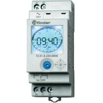 Abbildung von finder 12.51.8.230.0000 Leistungsrelais weiß 16 A, 20 50 C, CE, 110 230 V, 60 Hz, One Size