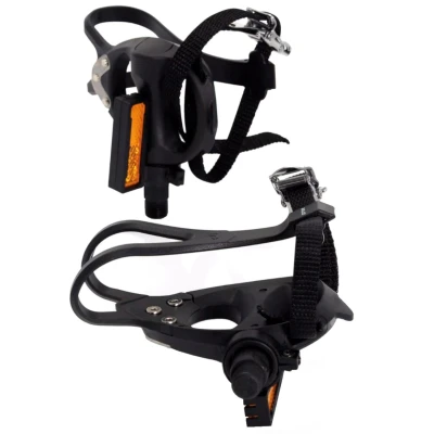 Abbildung von XLC Fahrradpedale Road Pedal PD R01 einseitig, mit Haken und Riemen