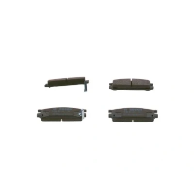 Abbildung von BOSCH 0 986 461 143 Bremsbelagsatz Low Metallic mit akustischer Verschleißwarnung Anti Quietsch Blech, Montageanleitung