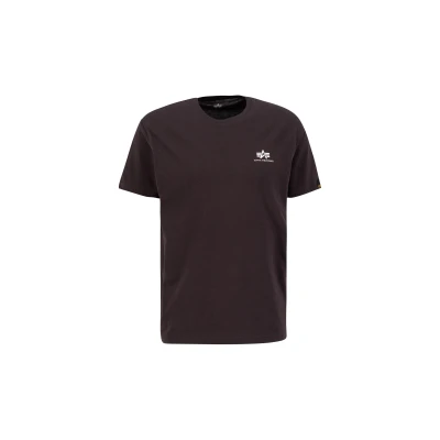 Abbildung von Alpha Industries Small LOGO Tshirt print, Herren, Größe: Large, Hunter brown
