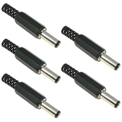 Abbildung von 5 x 2,1 mm 5,5 Male Power Plug Jack DC Stecker 14 lang