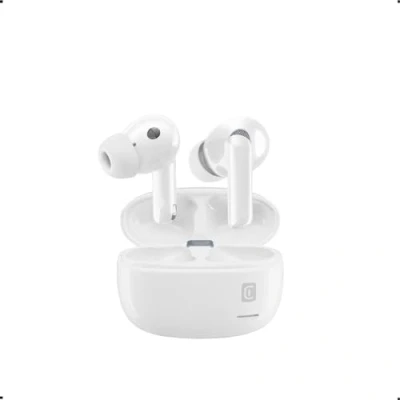 Abbildung von cellularline Eclipse Kabellose In Ear Kopfhörer Mit Ladeschale Bluetooth ANC und ENC Technologie Gesamtspielzeit 18 Stunden Weiß