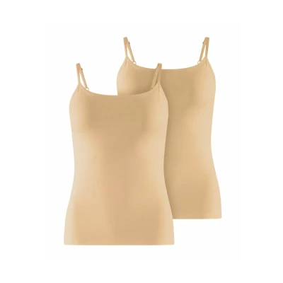 Abbildung von Falke Daily Comfort 2PACK SOFT Unterhemd/shirt, Damen, Größe: Large, Camel