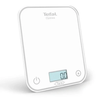 Abbildung von Tefal, Optisss BC50U0V0 Elektronische Küchenwaage, leicht lesbares Display, kratzfest, Kapazität 5 kg, Weiß