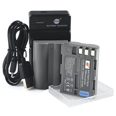 Abbildung von DSTE EN EL3E Li Ionen Batterie (2 Pack) und Micro USB Ladegerät Anzug kompatibel mit Nikon D30 D50 D70 D70S D90 D80 D100 D200 D300 D300S D700