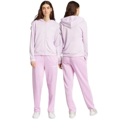 Abbildung von adidas Sportswear Essentials Linear SET Trainingsanzug, Damen, Größe: Medium, Ice lavender