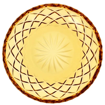 Abbildung von Lyngby Sorrento Teller Glas amber 16 cm Set4