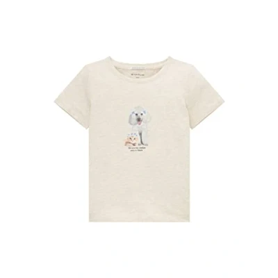 Abbildung von TOM TAILOR Mädchen Kinder T Shirt mit Pudel Print 1037128, Beige, 92 98