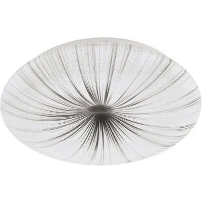 Abbildung von Eglo 99699 Deckenleuchte NIEVES weiss, silber H:6 Ø:31cm 3000K