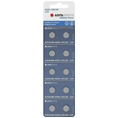 Abbildung von AgfaPhoto Batterie Knopfzelle LR54 V10GA 1.5V Alkaline 10 Stück