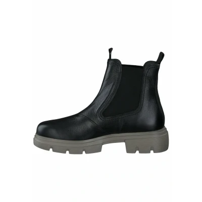 Abbildung von Paul Green Damen Chelsea Boots, Frauen Boots,Booties,halbstiefel,Kurzstiefel,uebergangsschuhe,uebergangsstiefel,Schwarz (Black/Fango),41 EU / 7.5 UK