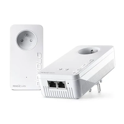 Abbildung von devolo Magic 2 Starterset 2400 WiFi ac: weltweit schnellste Powerline Adapter mit Bester Mesh Wi Fi ac Funktion, ideal für Streaming (2400Mbit/s 2X Gigabit LAN, G.hn)