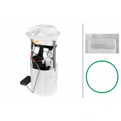 Abbildung von HELLA 8TF 358 306 721 Kraftstoff Fördereinheit mit Dichtung, Tankgeber elektrisch Benzin FIAT: Panda II Schrägheck