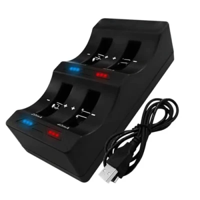 Abbildung von BenjiPower Universal Ladegerät für Batterien mit 4 Steckplätzen (LIR2032, LIR2025, LIR2016, LIR1632, LIR1620, LIR2477, LIR2430, LIR2440, LIR2450, LIR2466)