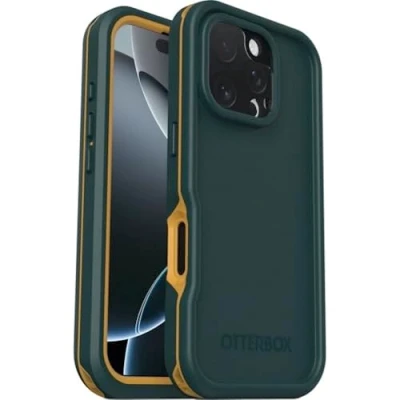 Abbildung von OtterBox Frē Series MagSafe Hülle für iPhone 16 Pro, Wasserdicht (IP68), stoßfest, schmutzabweisend, mit integriertem Displayschutz, 5X getestet nach Militärstandard, Grün