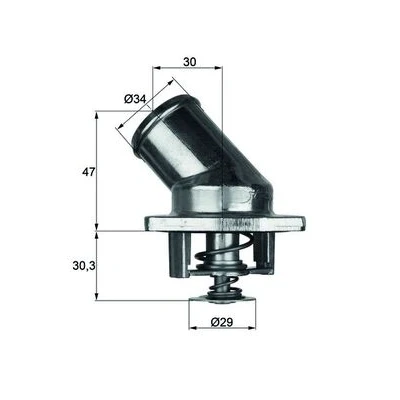 Abbildung von MAHLE ORIGINAL TI 3 87 Kühlwasserthermostat mit Dichtung OPEL: Astra F Cabrio