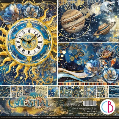 Abbildung von Ciao Bella Celestial 12x12 Inch Patterns Pad (8pcs) (CBT087)