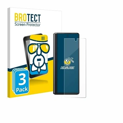Abbildung von BROTECT Schutzglas für Samsung Galaxy Z Fold 2 5G (3 Stück) Schutzfolie Panzer Folie Glas [Extrem Kratzfest 9H, Anti Fingerprint, Ultra Transparent]